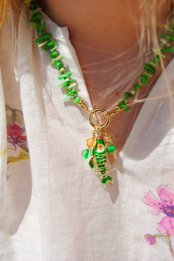 COLLAR CORAL GREEN