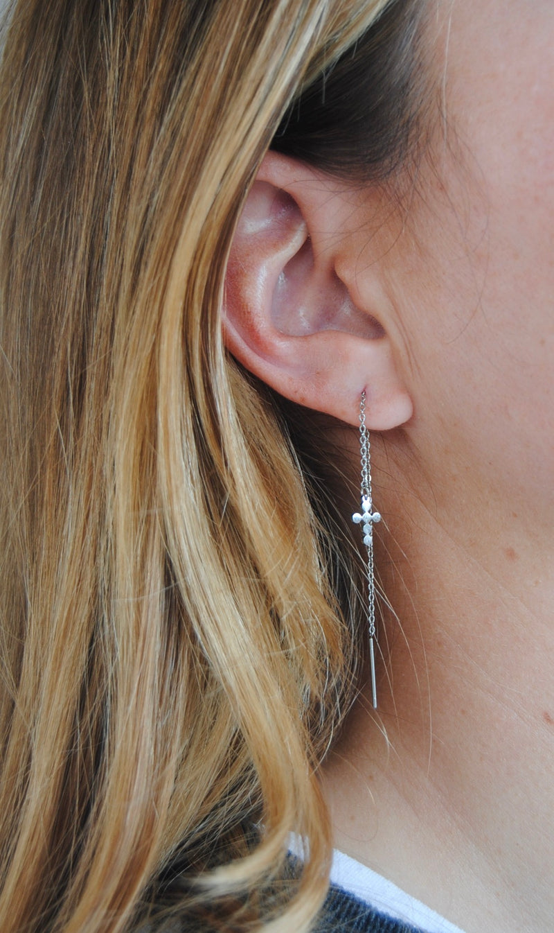 PENDIENTES CRUCES SILVER