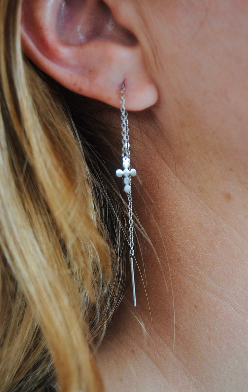 PENDIENTES CRUCES SILVER