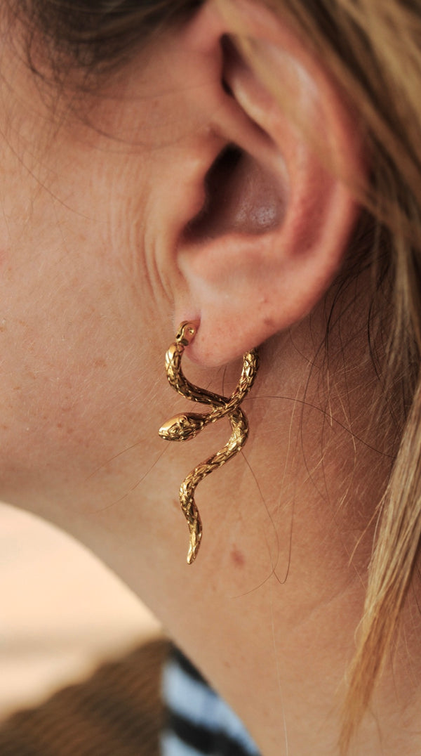 PENDIENTES SNAKE GOLD