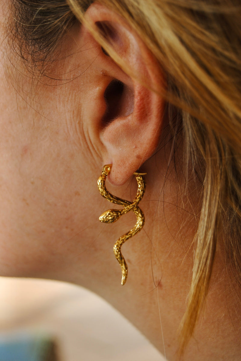 PENDIENTES SNAKE GOLD