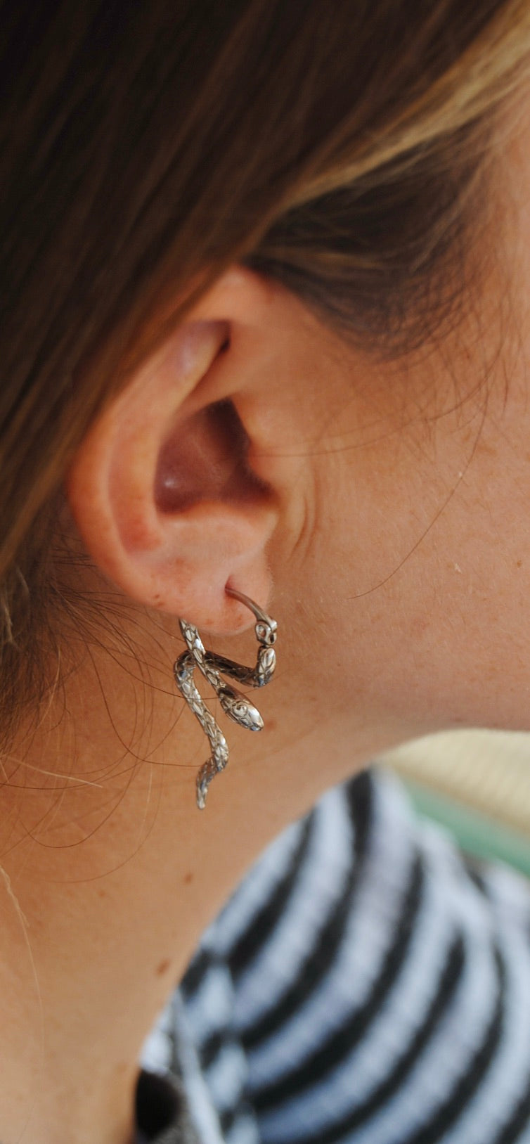 PENDIENTES SNAKE SILVER