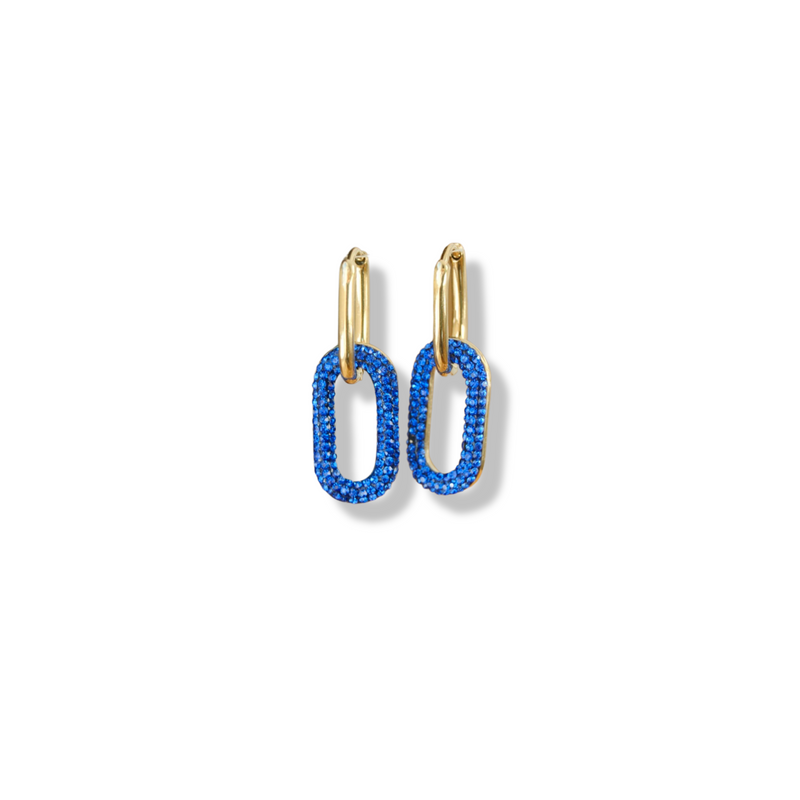 PENDIENTES BLUE FABIOLA GOLD