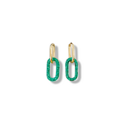 PENDIENTES GREEN FABIOLA GOLD