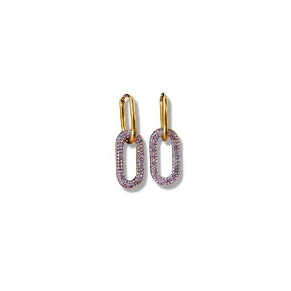 PENDIENTES PINK FABIOLA GOLD