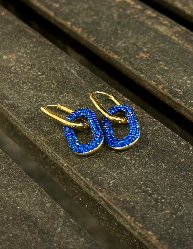 PENDIENTES BLUE FABIOLA GOLD