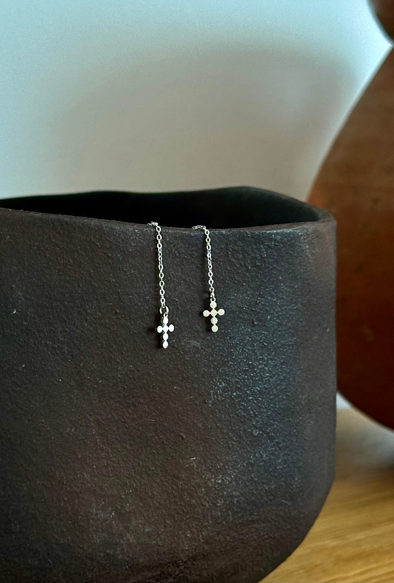 PENDIENTES CRUCES SILVER